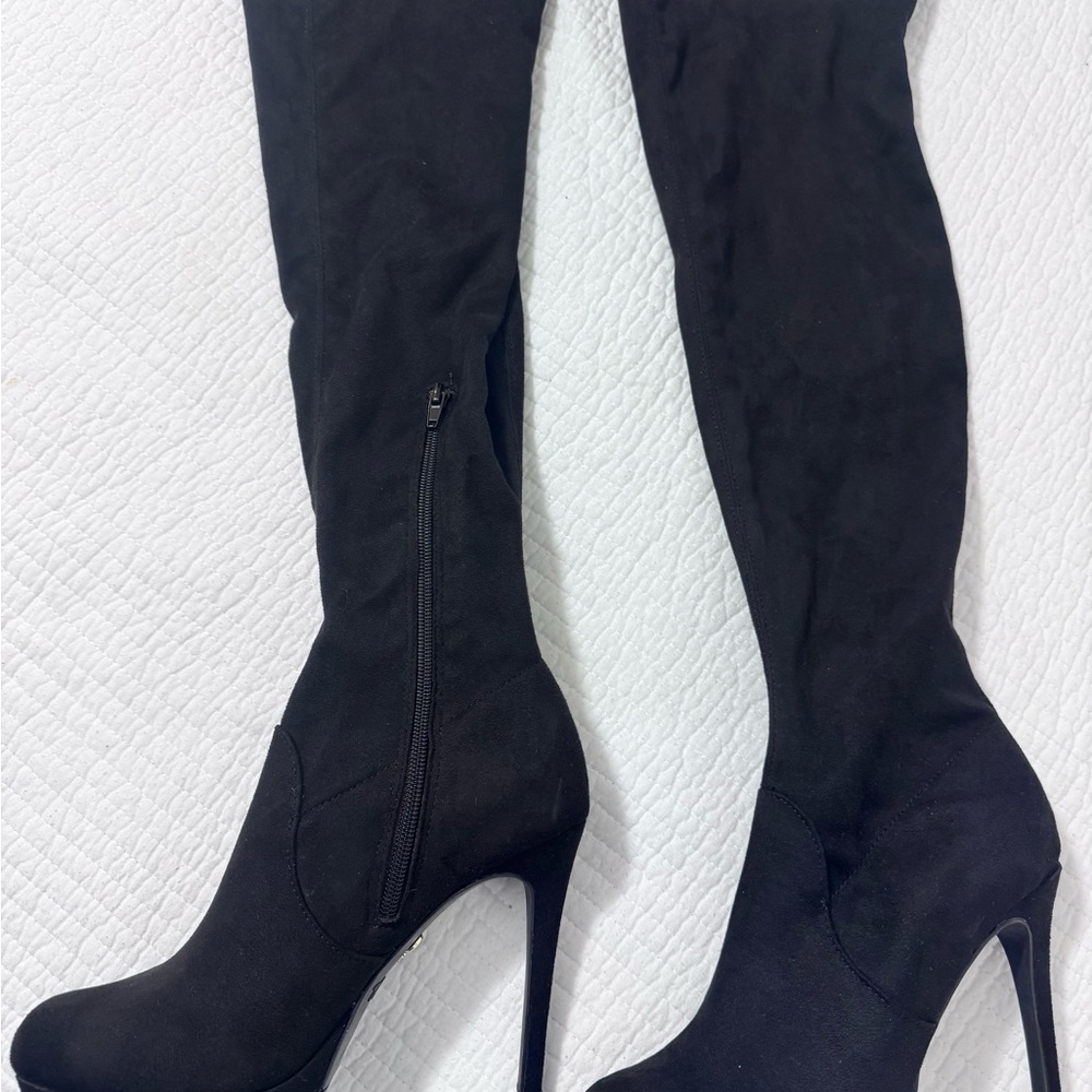 Thalia Sodi Black Over-the-Knee Boots